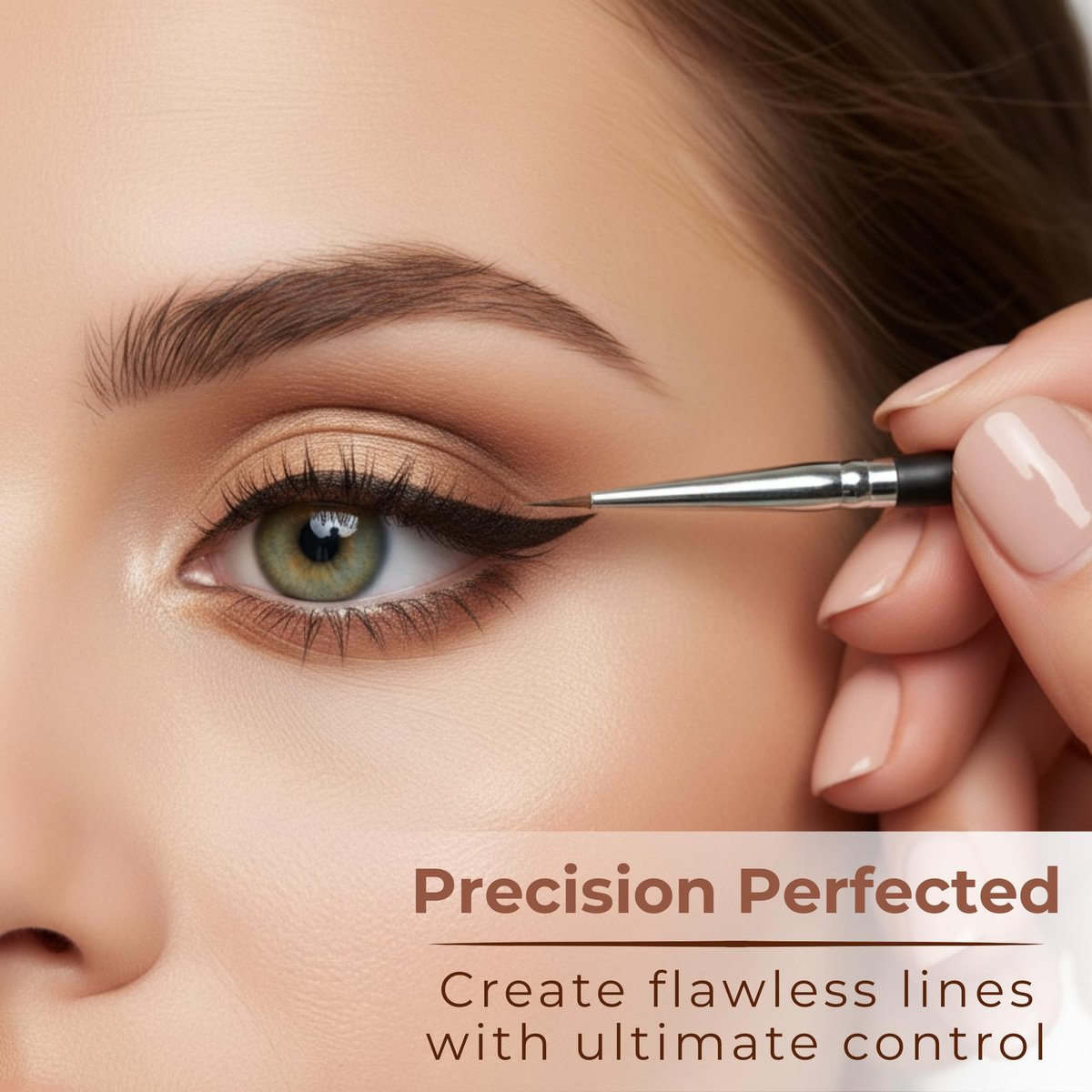Pointed Eyeliner Brush - Ultra Fine Premium Synthetic Vegan Bristles, Precision Gel Eye Liner Brush for Easy & Flawless Application, Cruelty Free by Mommy Makeup Avelisse