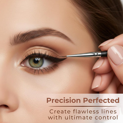 Pointed Eyeliner Brush - Ultra Fine Premium Synthetic Vegan Bristles, Precision Gel Eye Liner Brush for Easy & Flawless Application, Cruelty Free by Mommy Makeup Avelisse