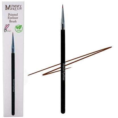 Pointed Eyeliner Brush - Ultra Fine Premium Synthetic Vegan Bristles, Precision Gel Eye Liner Brush for Easy & Flawless Application, Cruelty Free by Mommy Makeup Avelisse