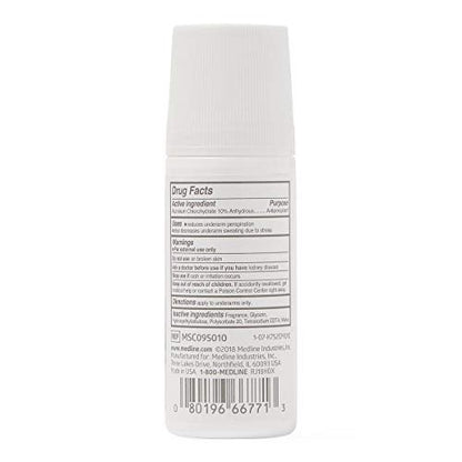 Medline MedSpa Roll-On Antiperspirant Deodorant, 1.5 oz, Long-Lasting Freshness