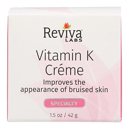 Reviva Labs Vitamin K Cream for All Skin Types - 2 oz