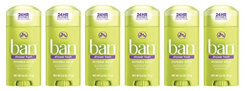 Ban Antiperspirant Deodorant Invisible Solid, Shower Fresh, 2.6 oz (Pack of 6) – Long-Lasting Odor & Wetness Protection for Women and Men - görsel 2