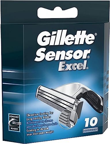 Gillette Sensor Excel Shaving Cartridges for Men (10 Count) - Smooth, Close Shave - görsel 4