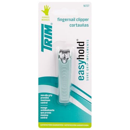 Trim Easy Hold Nail Clipper – Ergonomic Green Acrylic Nail Clippers for Thick Toenails, Seniors, and Pets