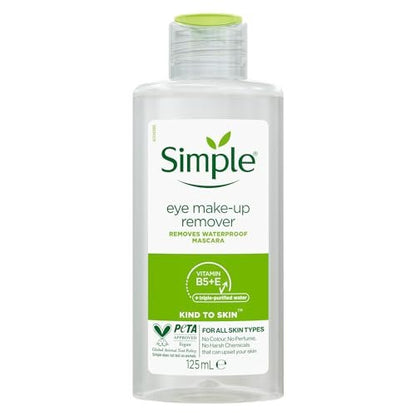 Simple Kind To Eyes Eye Make Up Remover, 125 ml – Gentle Micellar Cleansing Water