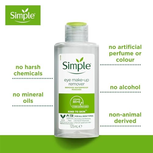 Simple Kind To Eyes Eye Make Up Remover, 125 ml – Gentle Micellar Cleansing Water - görsel 6