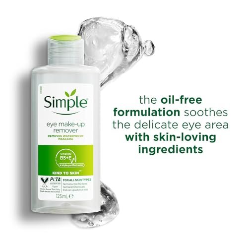 Simple Kind To Eyes Eye Make Up Remover, 125 ml – Gentle Micellar Cleansing Water - görsel 8