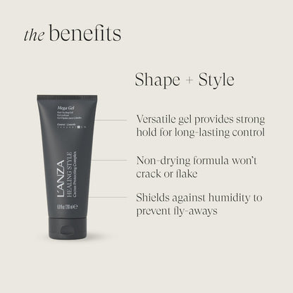 L'ANZA Healing Style Mega Gel – Strong Hold, Nourishing Styling Gel with Keratin & UV Protection (6.8 fl oz) Avelisse