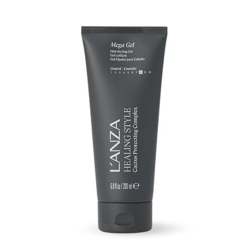 L'ANZA Healing Style Mega Gel – Strong Hold, Nourishing Styling Gel with Keratin & UV Protection (6.8 fl oz) Avelisse