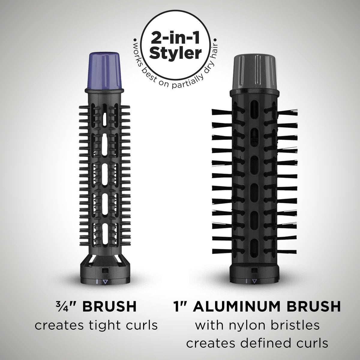 Conair 2-in-1 Hot Air Styling Curl Brush - Volumizing Blow Dryer & Curler, 2 Piece Set Avelisse