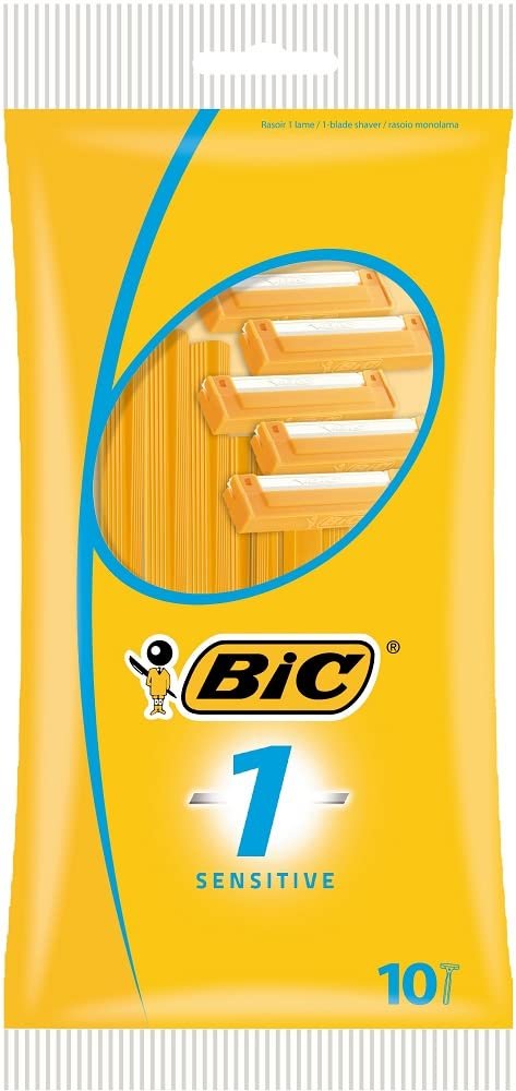 BIC Sensitive Disposable Razors for Men, 10-Pack