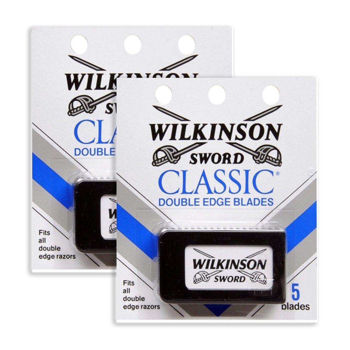 Wilkinson Sword Classic Double Edge Razor Blades - 5 Count (Pack of 2) - Premium Quality for Smooth Shave - görsel 2