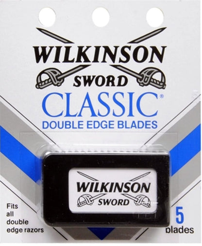 Wilkinson Sword Classic Double Edge Razor Blades - 5 Count (Pack of 2) - Premium Quality for Smooth Shave