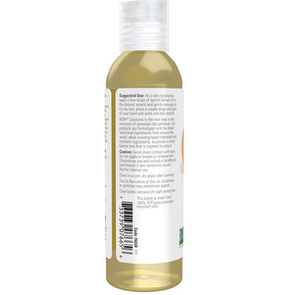 NOW Foods Solutions Apricot Kernel Oil - 4 oz Hair Moisturizer & Rejuvenating Skin Oil