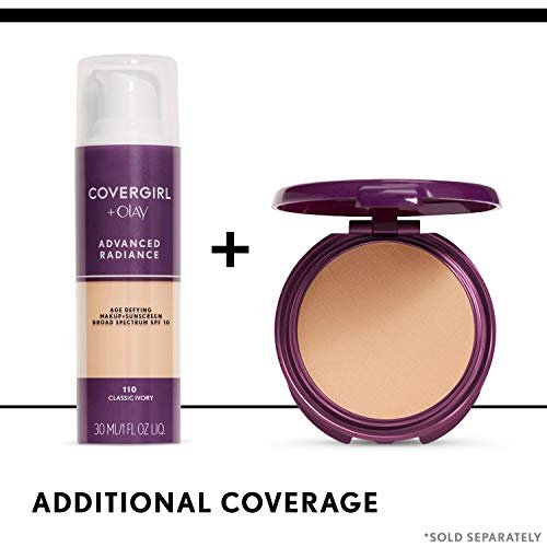 COVERGIRL Advanced Radiance Age-Defying Liquid Foundation - 110 Classic Ivory, 1 fl oz - görsel 11