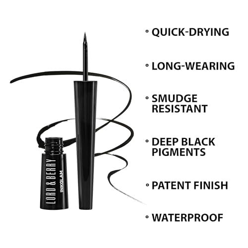 Lord & Berry Inkglam Eyeliner - Waterproof 24 Hour Wear, Shiny Finish, Black 1121 - görsel 4