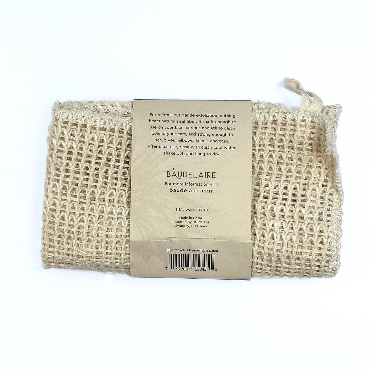 Baudelaire Sisal Exfoliating Wash Cloth – Gentle & Natural Skincare for Radiant Skin - görsel 5