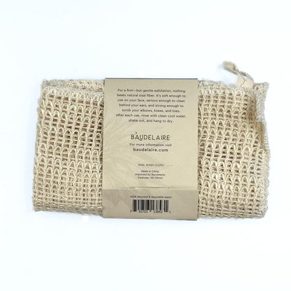 Baudelaire Sisal Exfoliating Wash Cloth – Gentle & Natural Skincare for Radiant Skin