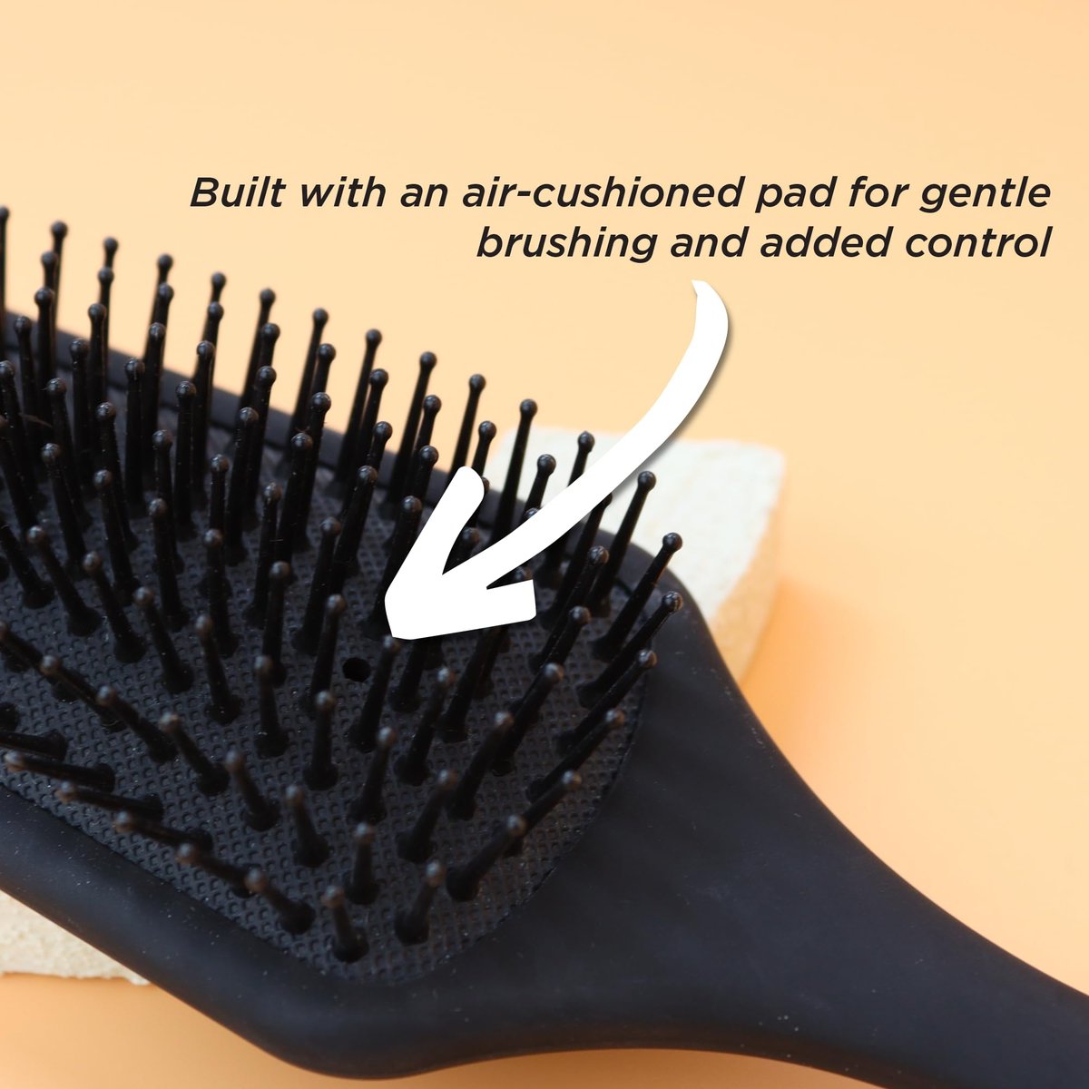 Denman D84 Mini Paddle Cushion Hair Brush – Black, Travel-Friendly Detangling & Blow-Drying Brush for Smooth, Straight Styles Avelisse