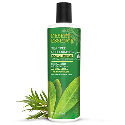 Desert Essence Tea Tree & Eucalyptus Conditioner for Scalp Treatment, Reduces Hair Breakage & Flaking, with Peppermint & Murumuru Butter, 12.7 Fl Oz Avelisse