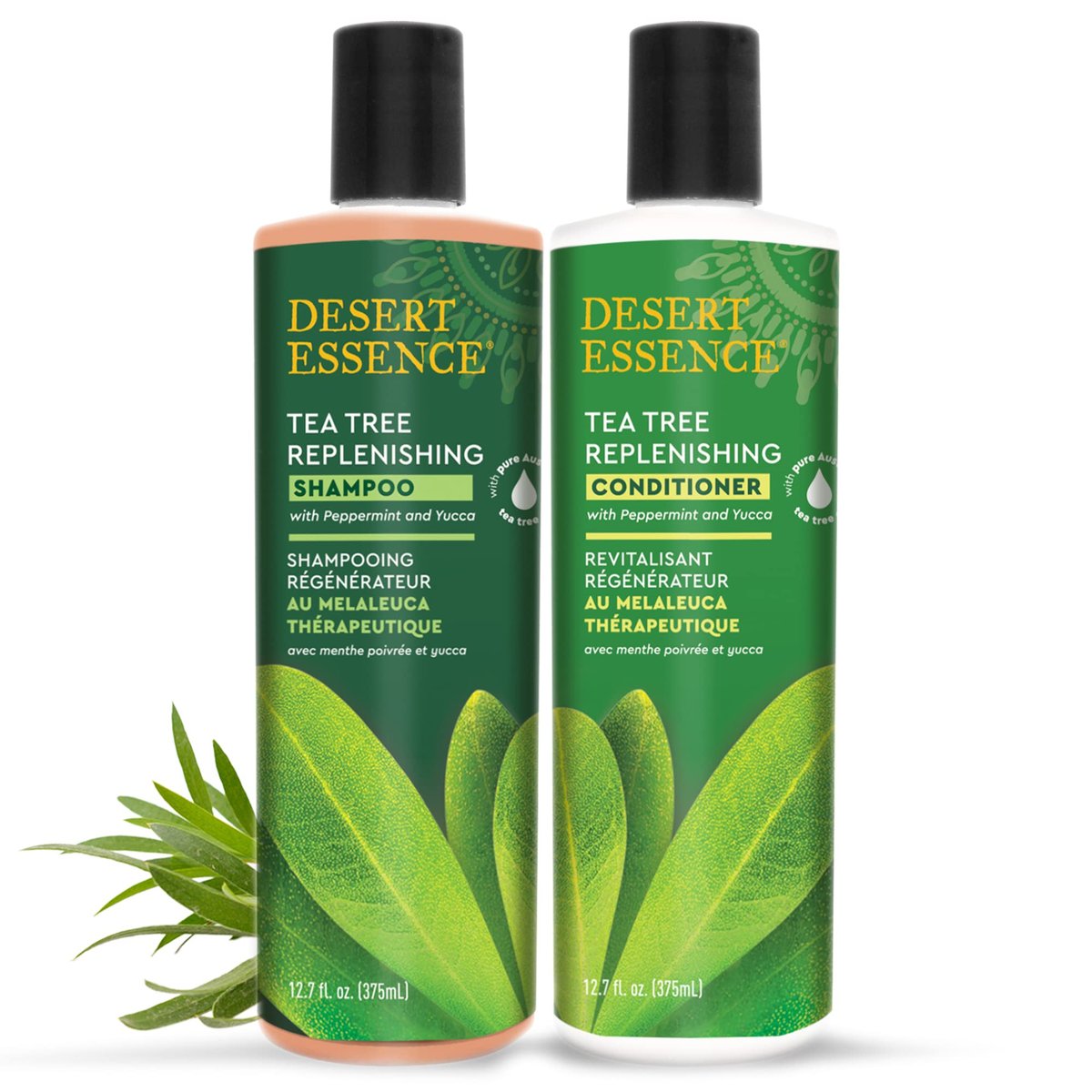 Desert Essence Tea Tree & Eucalyptus Conditioner for Scalp Treatment, Reduces Hair Breakage & Flaking, with Peppermint & Murumuru Butter, 12.7 Fl Oz Avelisse