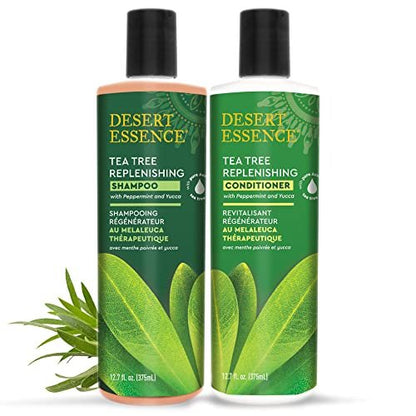 Desert Essence Tea Tree & Eucalyptus Conditioner for Scalp Treatment, Reduces Hair Breakage & Flaking, with Peppermint & Murumuru Butter, 12.7 Fl Oz Avelisse