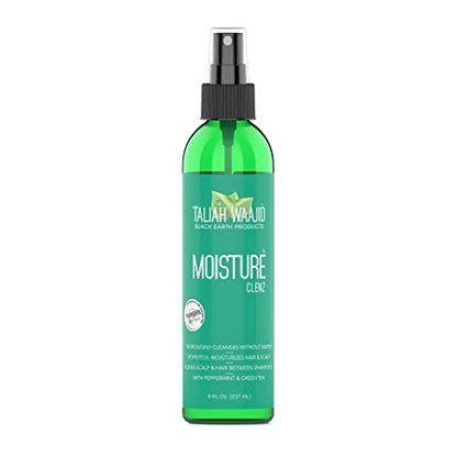 Taliah Waajid Black Earth Products Moisture Clenz, 8 oz - Sulfate-Free Moisturizing Shampoo for Dry Scalp & Hair Growth