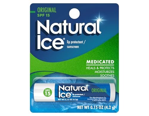 Mentholatum Natural Ice Lip Balm Original SPF 15 - 3-Pack (0.16 Fl Oz Each) - görsel 3