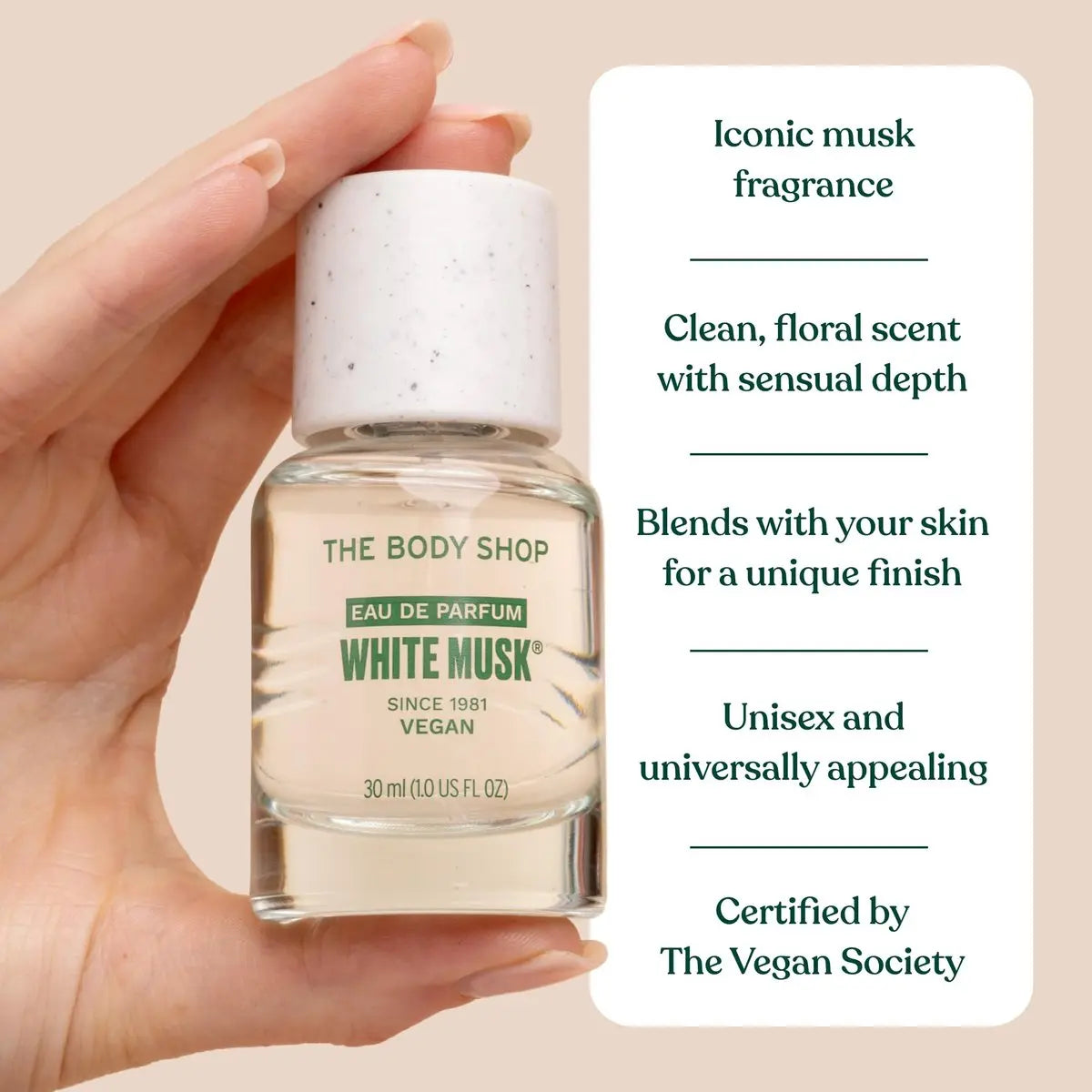 The Body Shop White Musk Eau De Toilette – Fresh, Floral Fragrance – Vegan – 1 oz Avelisse