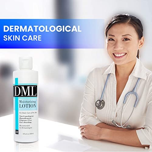 DML Fragrance Free Moisturizing Lotion – 8 oz – For Dry Skin & Eczema Relief - görsel 8