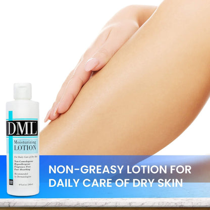 DML Fragrance Free Moisturizing Lotion – 8 oz – For Dry Skin & Eczema Relief