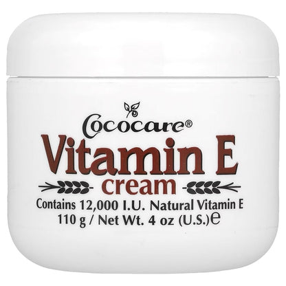 Cococare Vitamin E Cream 12000 I.U - 4 oz Moisturizing Skin Cream