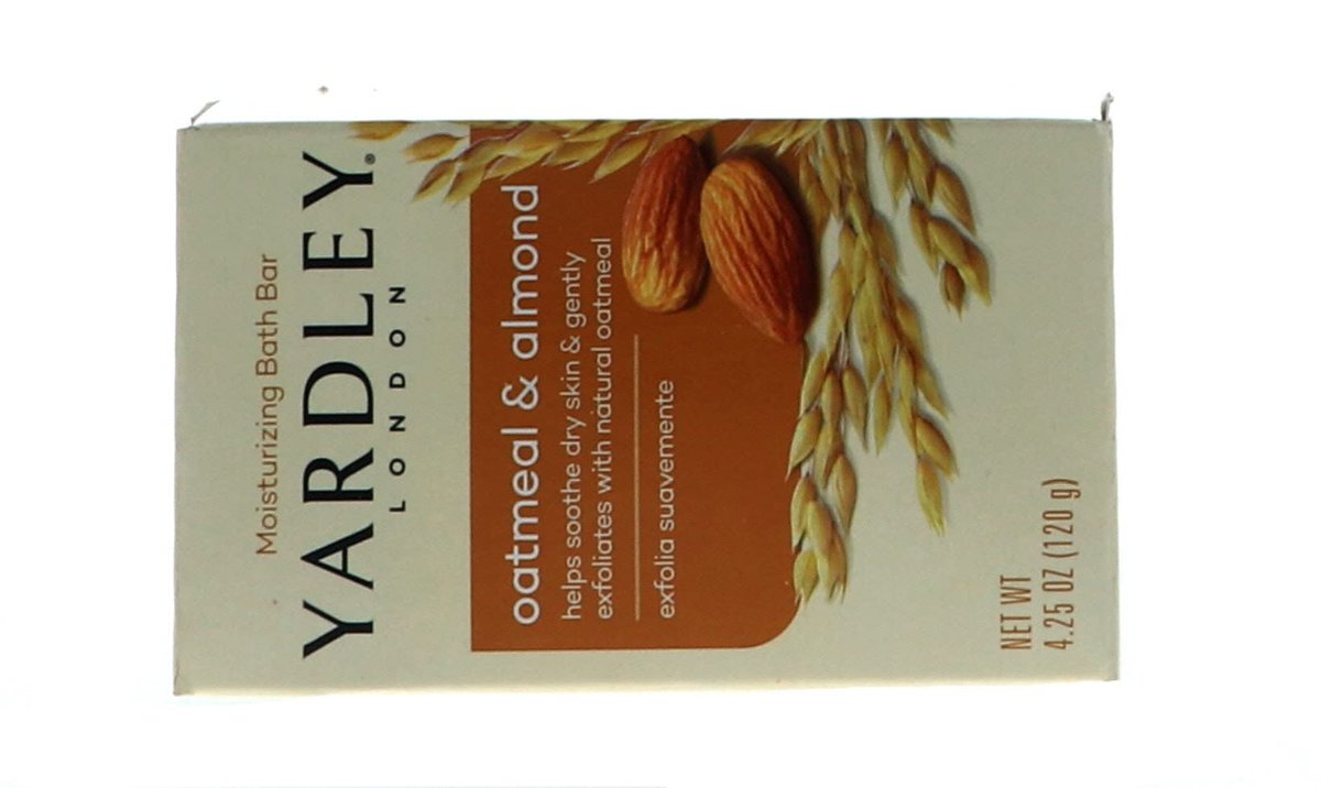 Yardley of London Naturally Moisturizing Bar Soap Oatmeal & Almond, 4.25 oz (Pack of 4) Avelisse