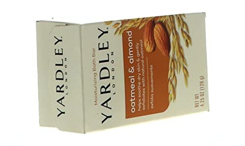 Yardley of London Naturally Moisturizing Bar Soap Oatmeal & Almond, 4.25 oz (Pack of 4) Avelisse