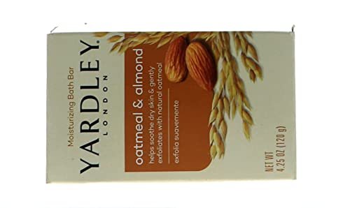 Yardley of London Naturally Moisturizing Bar Soap Oatmeal & Almond, 4.25 oz (Pack of 4) Avelisse