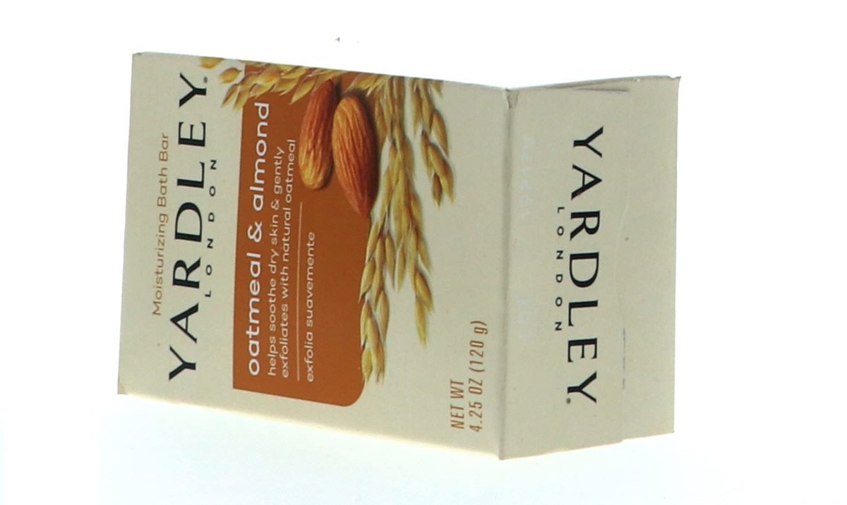 Yardley of London Naturally Moisturizing Bar Soap Oatmeal & Almond, 4.25 oz (Pack of 4) Avelisse