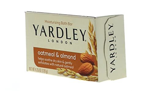 Yardley of London Naturally Moisturizing Bar Soap Oatmeal & Almond, 4.25 oz (Pack of 4) Avelisse