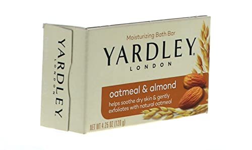 Yardley of London Naturally Moisturizing Bar Soap Oatmeal & Almond, 4.25 oz (Pack of 4) Avelisse