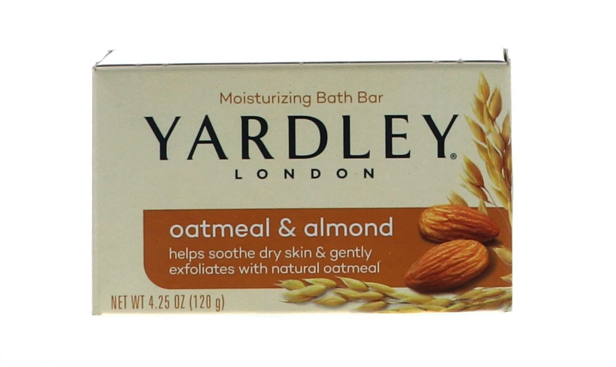 Yardley of London Naturally Moisturizing Bar Soap Oatmeal & Almond, 4.25 oz (Pack of 4) Avelisse