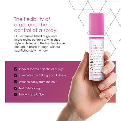TRIDESIGN Aerogel Hairspray – Strong Hold Hair Finishing Spray for Volumizing & Control, Flexible Styling for All Hair Types, Non-Sticky and Scented – Travel Size 3 oz - görsel 8