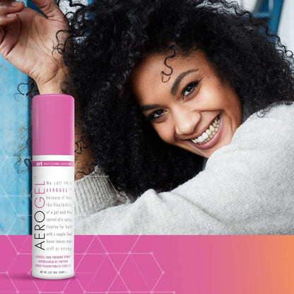 TRIDESIGN Aerogel Hairspray – Strong Hold Hair Finishing Spray for Volumizing & Control, Flexible Styling for All Hair Types, Non-Sticky and Scented – Travel Size 3 oz