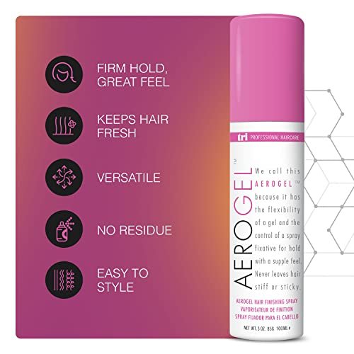 TRIDESIGN Aerogel Hairspray – Strong Hold Hair Finishing Spray for Volumizing & Control, Flexible Styling for All Hair Types, Non-Sticky and Scented – Travel Size 3 oz - görsel 4