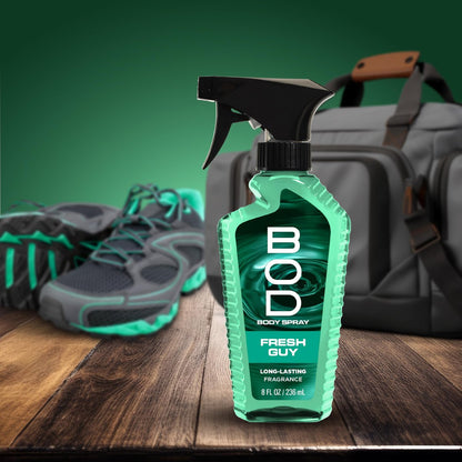 BOD Man Fragrance Body Spray, Fresh Guy, 8 fl oz - Long-Lasting Men's Deodorant Body Spray