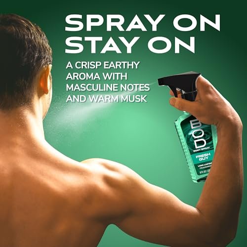 BOD Man Fragrance Body Spray, Fresh Guy, 8 fl oz - Long-Lasting Men's Deodorant Body Spray - görsel 12