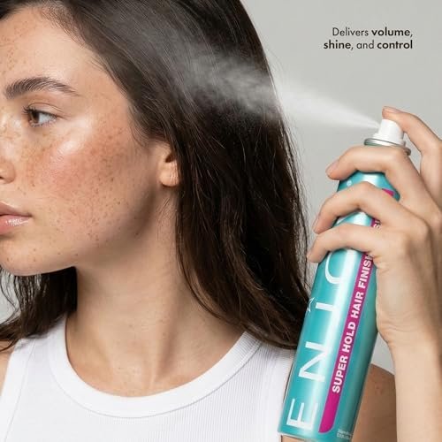 Enjoy Super Hold Hair Finishing Spray – Extra Firm Flexible Hold, Quick-Drying, Humidity-Resistant Hairspray for Volume & All-Day Control, 10 oz Avelisse