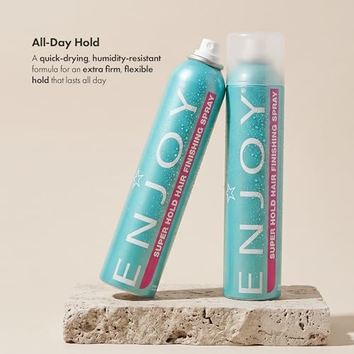 Enjoy Super Hold Hair Finishing Spray – Extra Firm Flexible Hold, Quick-Drying, Humidity-Resistant Hairspray for Volume & All-Day Control, 10 oz Avelisse