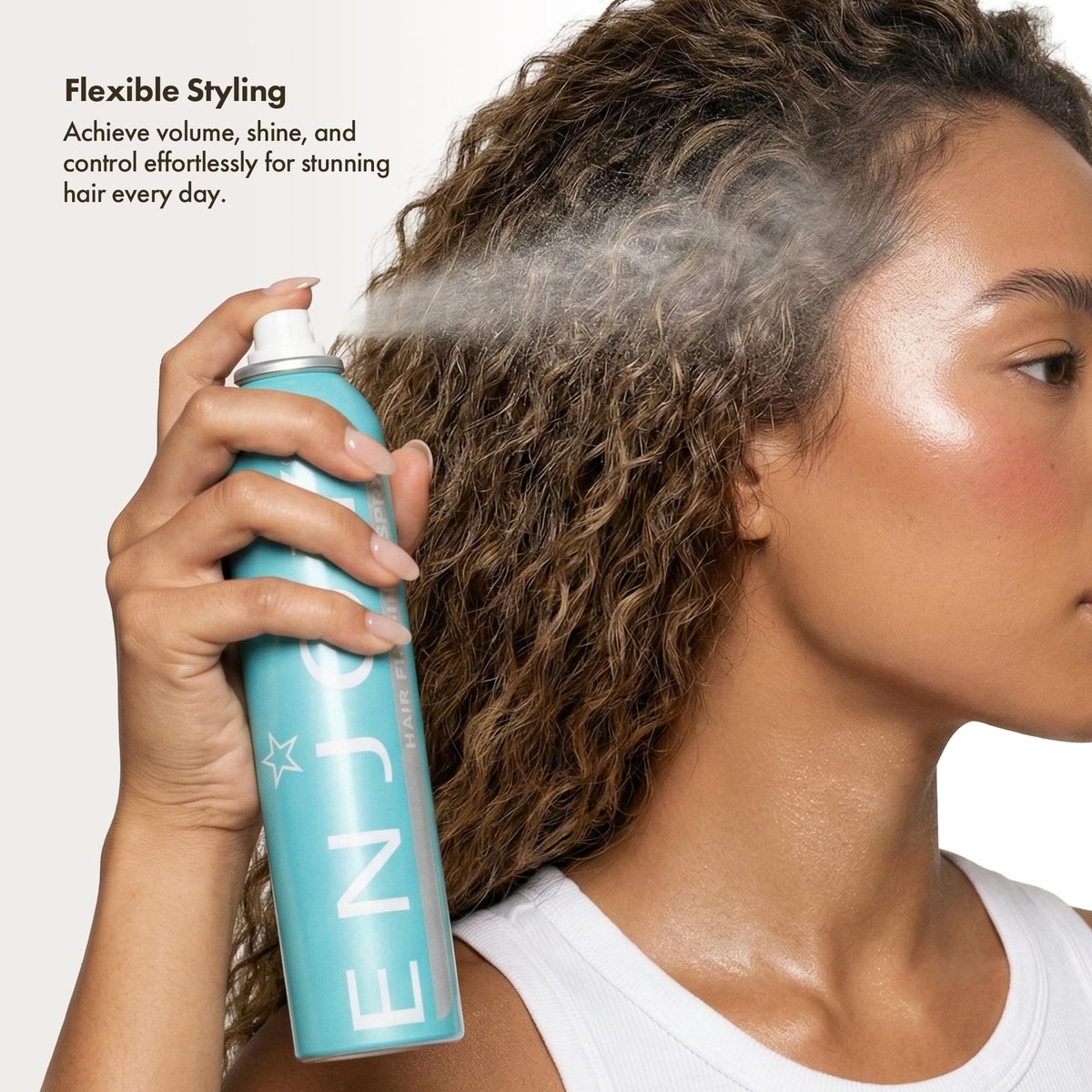 Enjoy Hair Finishing Spray - Firm Flexible Hold & Fast-Drying Hairspray for Volume & Shine, 10 oz Avelisse