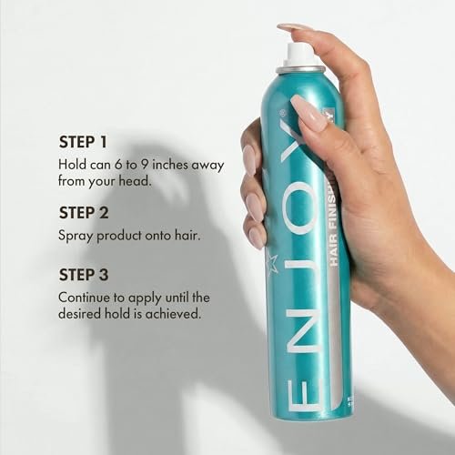 Enjoy Hair Finishing Spray - Firm Flexible Hold & Fast-Drying Hairspray for Volume & Shine, 10 oz Avelisse