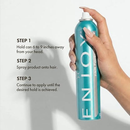 Enjoy Hair Finishing Spray - Firm Flexible Hold & Fast-Drying Hairspray for Volume & Shine, 10 oz Avelisse