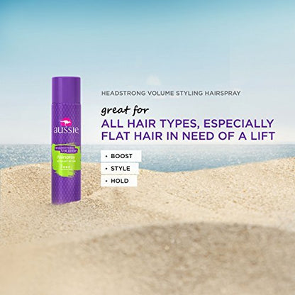 Aussie Headstrong Volume Aerosol Hair Spray, 10 Ounce - Maximum Hold, Volumizing Formula Avelisse